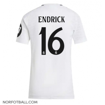 Billige Fotballdrakt Real Madrid Endrick #16 Replika Hjemmedrakt Dame 2024-25 Kortermet